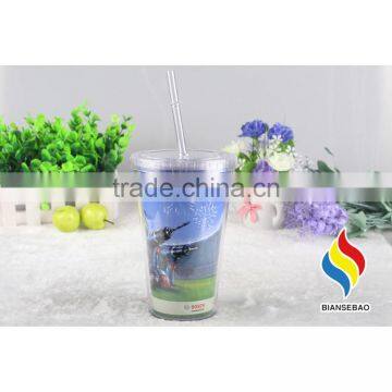 Hot Sale Double Layer Transparent Insulated Plastic Tumbler photo-4