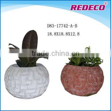 Modern design concrete flower pot for balcony