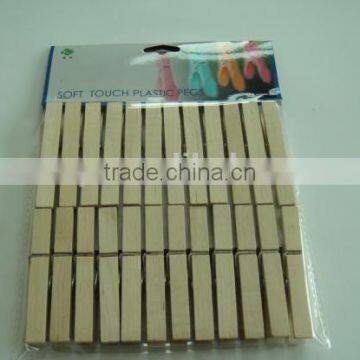 Wooden Bamboo Colourful Clothes Hangers Plastic Clothespin/clothes Peg/clothes Clip photo-4