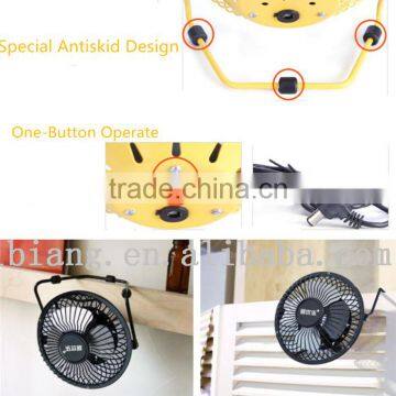 8 Color 4" Steel Structure Wtih Rubber Fan Portable USB Cooling Mini Fan or Air Conditioner Fan