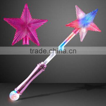 Wholesale OEM Plastic Kids Led Magic Wand Super Star Princess Led Wand