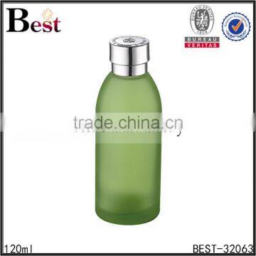 120ml Cosmetic Toner Lotion Green Frosted Glass Bottle Manufacturer With Gold Aluminum Cap China Suppliers photo-2