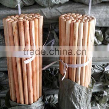 New design round pvc coated wooden mop stick with low price