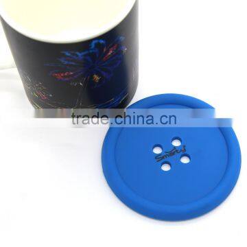 Custom Silicone Rubber Wine Drink Coaster ,cheap Cup Cover Silicone ,cute Cup Mat photo-6