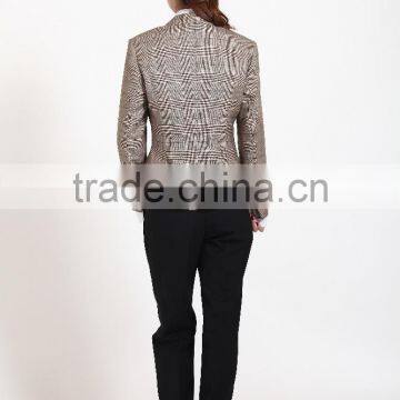 2PCS Fashion Grid Suits for Women / Ladies Suits Jaket& Pants photo-5