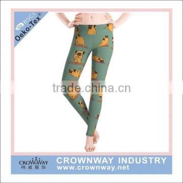 Wholesale Soft Stretched Dry Fit Sublimation Print Yoga Pants For Women