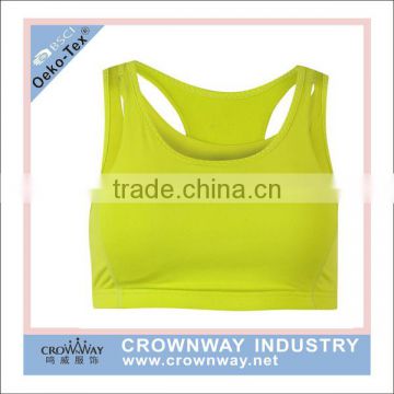 Girls plain sport bra with bright color