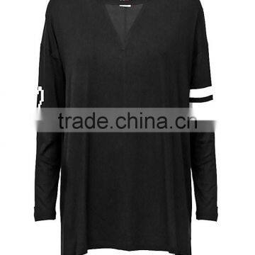 2015 New Fashion Round Neck Long Sleeve Polo Womens T-shirt Wholesale