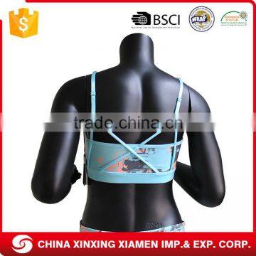 New Products 2017 Adjustable Padded Printing Gym Sportswear Sports Bra Custom Band photo-3
