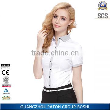 Short Sleeve Casual Women Business Shirt, Customized Women Shirt,Factory Price