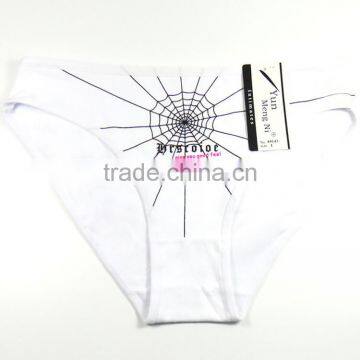 Yun Meng Ni Underwear Fashion Spider Web Printing Briefs Soft Cotton Sexy Woman Panties photo-3
