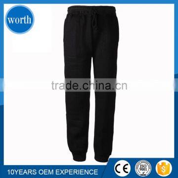 warm and comfortable soft feeling men fleece pants with drawstrings