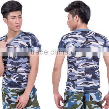 Super Fashion Camouflage T-shirt Wholesale, Training 100% Polyester T-shirt Wholesale photo-2