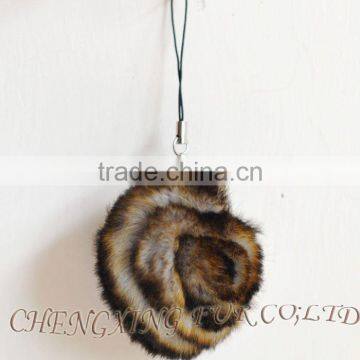 CX-P-22 Wholesale Fashion Chain Rex Fur Flower Mobile Phone Charm photo-4