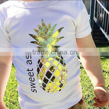 Hot Sale Cheap Fashion Custom Wholesale Kids Baby Children's Boutique Short Sleeve Cotton Printed Promotion T-shirt photo-2