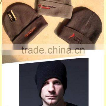 export to EURO acrylic pure black colour mans winter hat