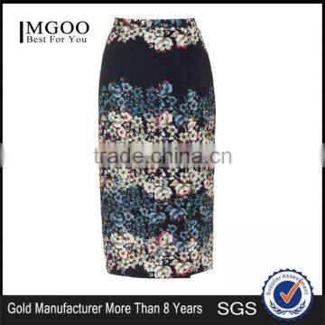 Cheap Price Knitted Flowers Border Wrap Midi Skirts Floral Long Bodycon Skirts Stretch Skirts Wholesale photo-1