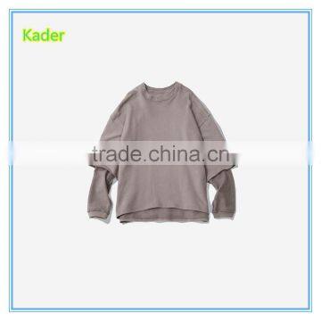 Fashion crop sweatshirt hoodies without hood