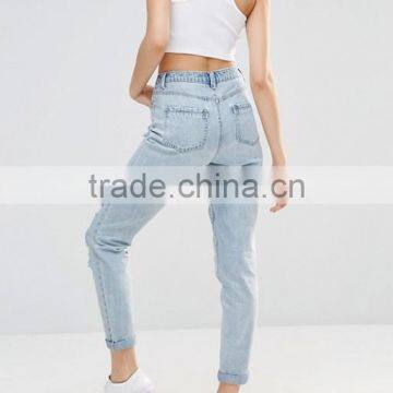 2016 Fashion Slim Fit Acid Wash Skinny Jeans for Women photo-2