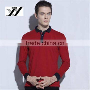 Wholesale Long Sleeves 100 Cotton Men T-shirt Polo T Shirt photo-2