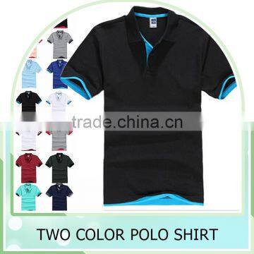 custom news design 100% cotton two color short sleeve polo shirt Bosco Sport Shirt couple slim shirts design for lovers