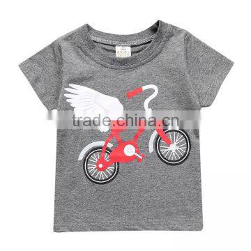 S17510A 2017 Summer Kids Girls T-Shirts Short Sleeve Top Tee Cotton T-Shirts photo-3