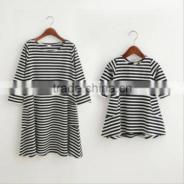 Mother and Daughter Casual Boho Stripe Maxi Dress Mommy me Apparel photo-2