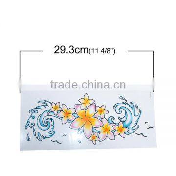 Paper Removable Waterproof Temporary Sternum Tattoo Sticker Body Art Multicolor Flower Pattern Temporary Tattoos Custom photo-2