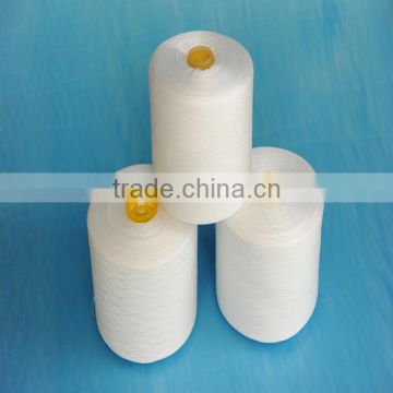 100% polyester spun yarn for sewing machine bright white