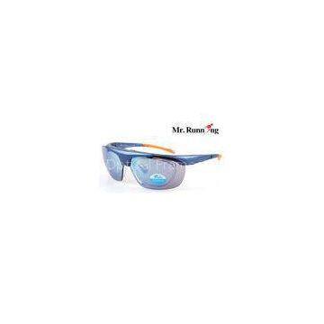 Outdoor UV400 Polarized Cycling Sunglasses Flip Up Frame With Adjustable Strap / Band