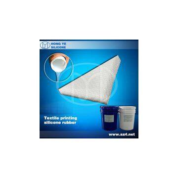 Silicone rubber for coating textile