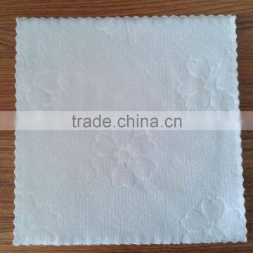 Microfiber Jacquard White Hand Towel