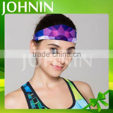 Johnin Spandex Colorful Women Yoga Sport Bandana Stretch Headband