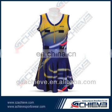 Custom sublimation netball uniforms netball dress designs