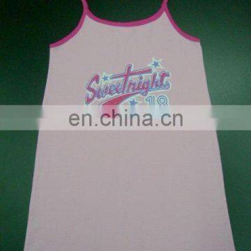 100% Cotton Girl's Tank top with Chest Prints.