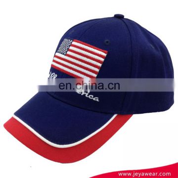 Cheap Custom Design Hats Caps Good Quality Navy Baseball Caps With Usa Flag For Sales