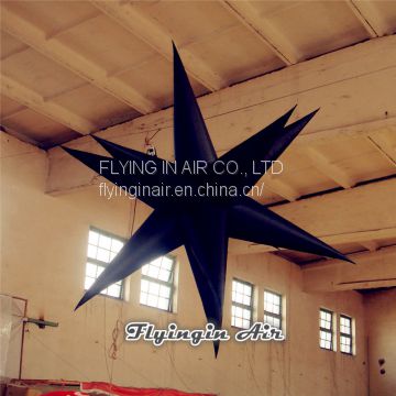 Customized Black Inflatable Star Advertising Inflatable Balloons with Light for Decoration