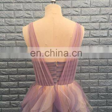 Real Pictures Colorful Tulle Ruffle Bridesmaid Dress 2017 photo-4