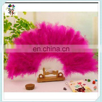 New Costume Wedding Showgirl Dance Folding Hand Feather Fans HPC-0908