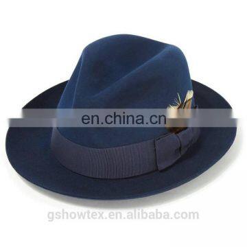 Stylish unisex inkblue germany oktoberfest felt hats with solid bowknot