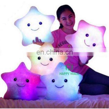 HI CE best selling kids night light toys battery operated led light star plush toy for sale