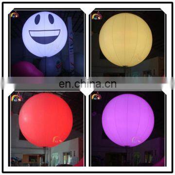 Attractive Inflatable LED tripod ball light,interactive stand balls for concert,event led pole ballon decoration