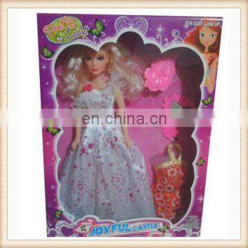 11" plastic fashion cute girl doll toy