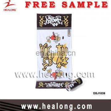 Gold Supplier Cartoon Sport Custom Plain Hand Made Cut Pile Face Beach Towel With Low Price