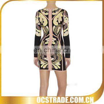 2014 newest long sleeve bandage dress sexy bondage dress