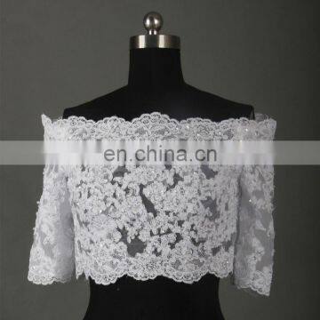 Robe De Mariage Half Sleeves Bridal Wedding Jacket 2016 Real Photos Beaded Appliqued Bolero Chaqueta De Novia Bride Bolero