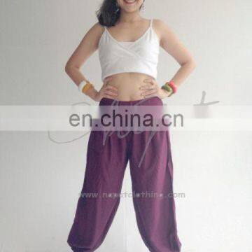 Aladdin Genie Rayon Simply Ladies Pants Plain Color Elasticated Waist