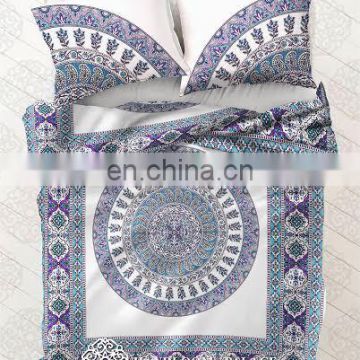 Bohemian Ombre Mandala Duvet Cover Ethnic Quilt Cover Indian Doona Cover Blanket With Pillow Cover