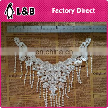 2017 neck patch white lace collar with fashion tassels lace