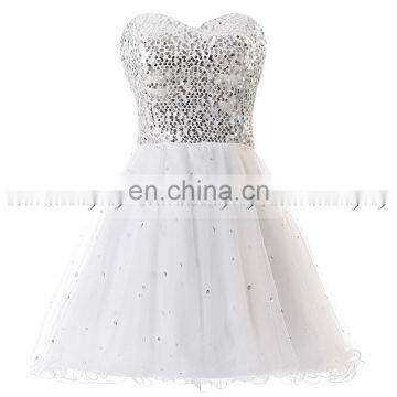 Latest Youthful Sweetheart Sleeveless Lace-up Tulle Sequins Mini Homecoming Dresses SD032 photo-6